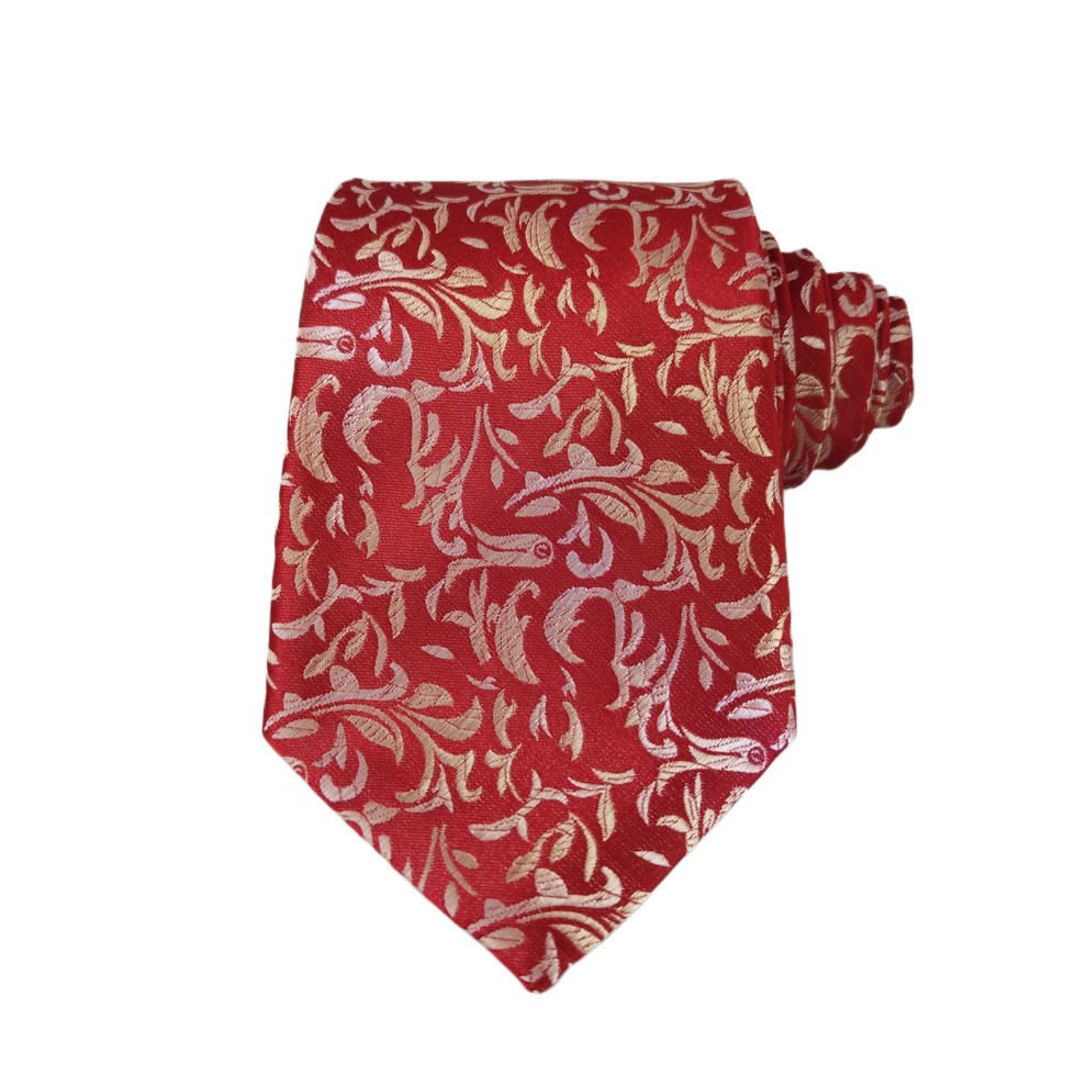 کراوات Calvin Klein قرمز سفید طرحدار